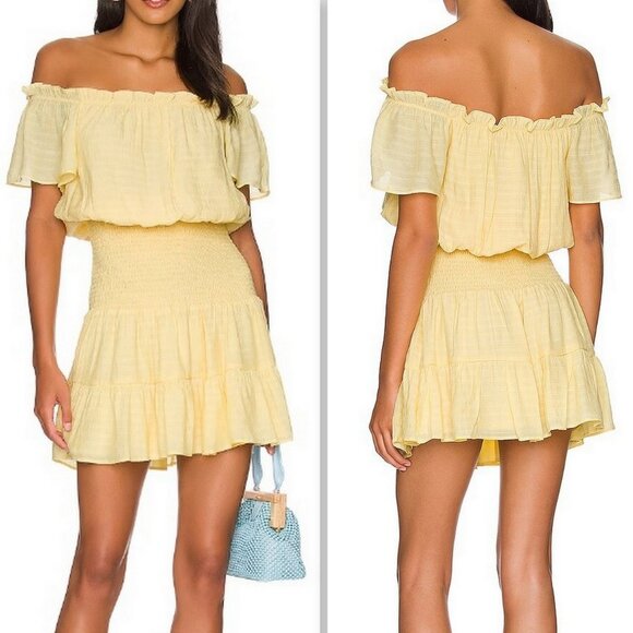 BCBGeneration Women's Off-The-Shoulder Fit and Flare Mini Dress, Size L - Picture 2 of 8